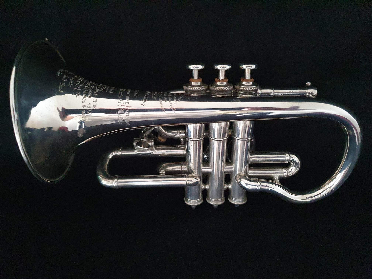 Antoine Courtois Eb Brevete Medaille Pocket Cornet - Heritage Instrument/Collectors Item! - Extremely Rare and Stunning Condition! - SENSIBLE OFFERS CONSIDERED!